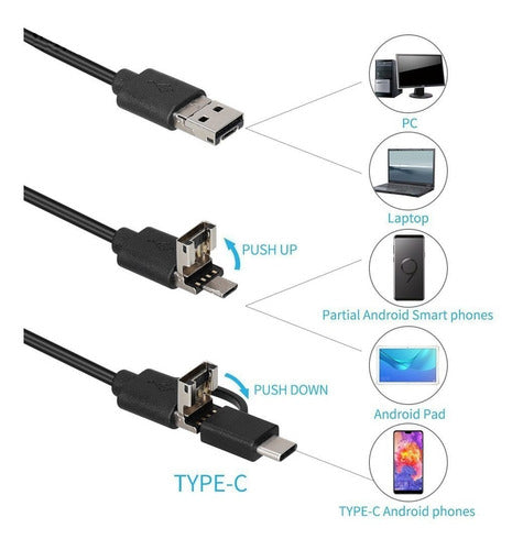 Endoscopio Boroscopio Hd Usb 6 Led Android Pc Cable 10 Mts 1