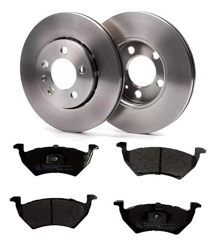 Litton Brake Disc Kit + Pads for VW Suran 256mm 0