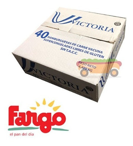 Union Ganadera Fargo 40 Hamburgers Victoria 110 Grams Pan Fargo Y Aderezo 0