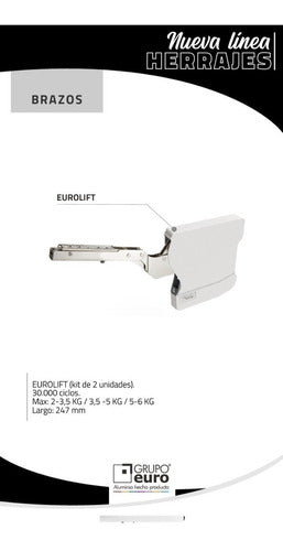 Grupo Euro Brazo Elevador De Puerta Eurolift 3.5 A 5 Kg 1