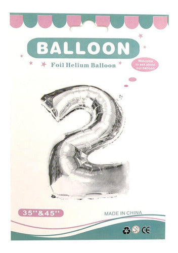 Tu Mundo Metallic Number Balloons 76 Cm Height 5