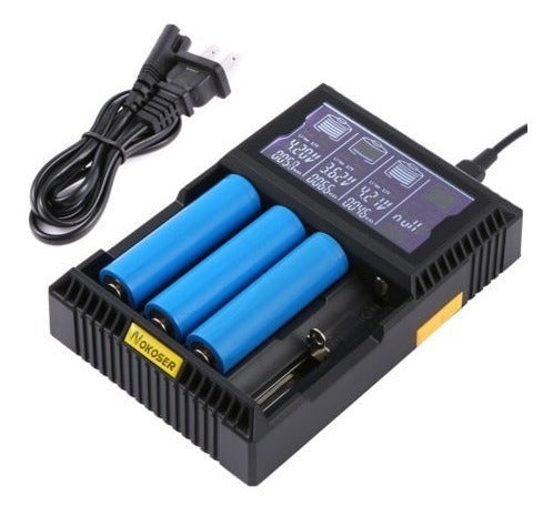 Nokoser 4 Slot Smart LCD USB Battery Charger 5