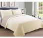 City White Plain Reversible Bedspread Set + 2 Pillow Shams - Queen Size 1