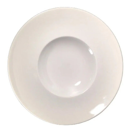 Set of 12 Wide-Rimmed Deep Pasta Plates 26cm Germer Porcelain 1
