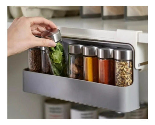 DS Foldable Hidden Spice Rack + 6 Glass Jars 1