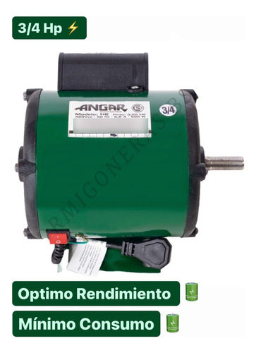 Angar Motor Para Hormigoneras Trompitos 500W + Polea + Correa A 30 1