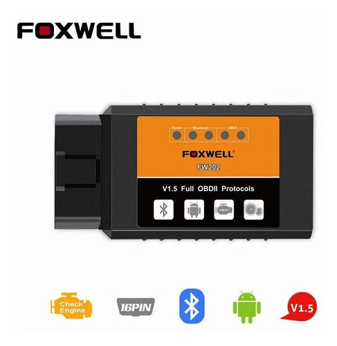 Escaner Automotor Foxwell Fw202 Obd2 Elm327 Nueva Version 1