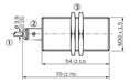 Sick Inductive Sensor Rasante C/Cable Sn 10mm M30 PNP 1