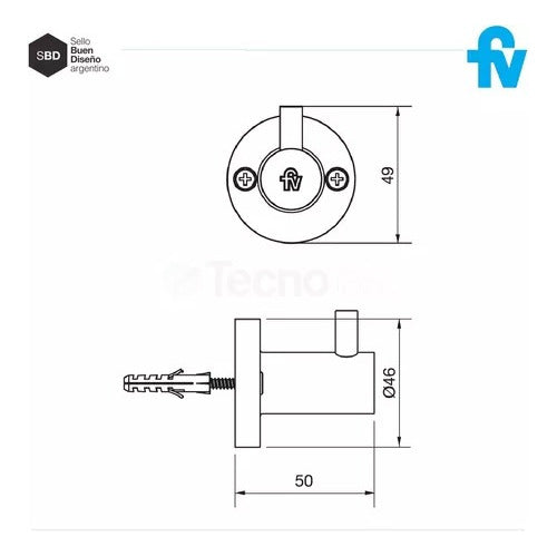 Fv Arizona Percha Cromo 0166/B1 1