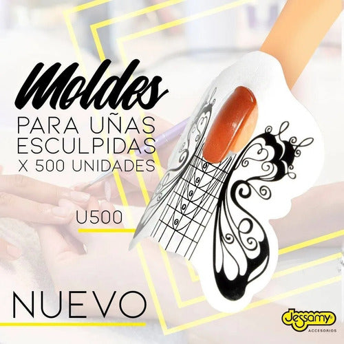 Jessamy Moldes Para Uñas Esculpidas (Mariposa) Rollo X 500 1