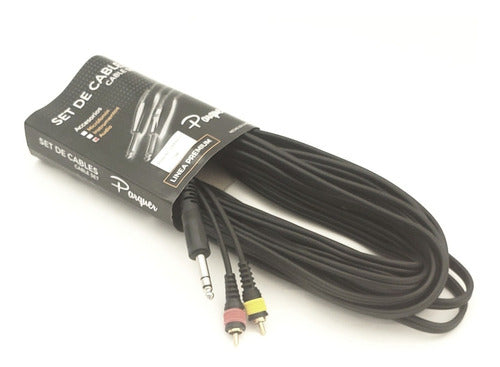 Parquer RCA Male to Stereo Plug Cable 6 M 0