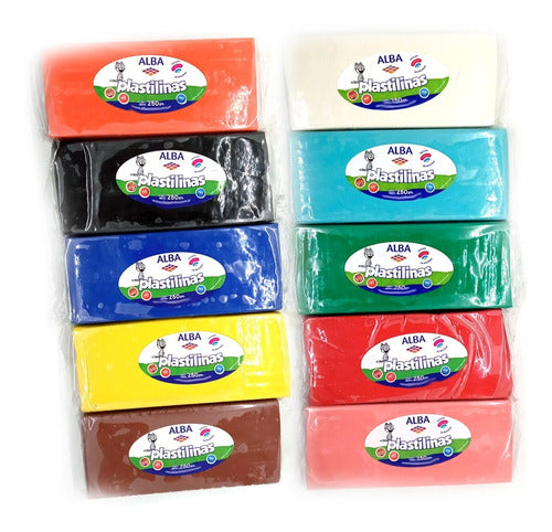 Alba Colorful Modeling Clay 250g X2 for Sculpting 7