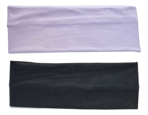 Pack of 2 Wide Elastic Cloth Headbands Ideal for Sports/School 31