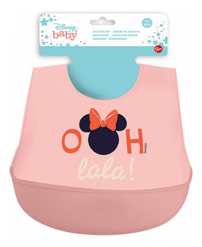 Minnie Mouse Silicone Bib - Mosca 0