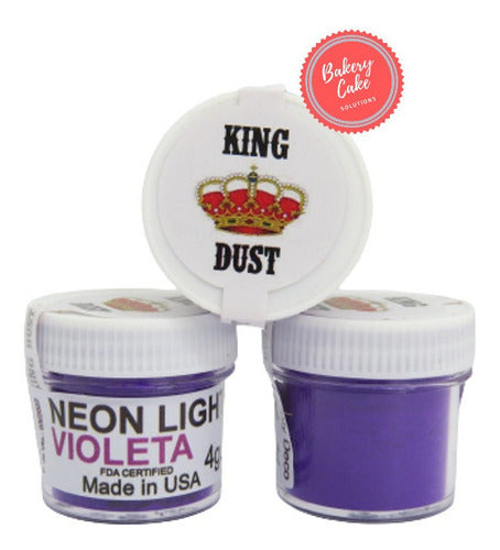 King Dust Neon Violet Liposoluble Edible Powder Dye 0