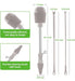 Haakaa Silicone Cleaning Brush Kit, Bottle Brush and Nipple Brush Set 1