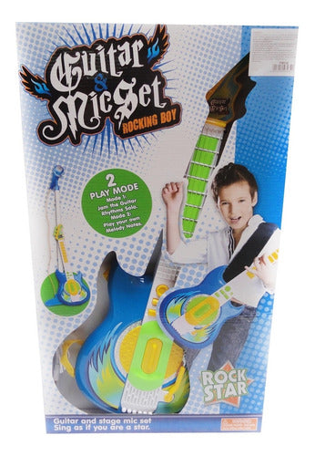 Ploppy Set Guitarra Y Microfono Rocking Boy 374041 0