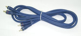 Professional 4 Meters 2 RCA X 2 RCA Shielded Cable with Gold Connectors - Blue 1