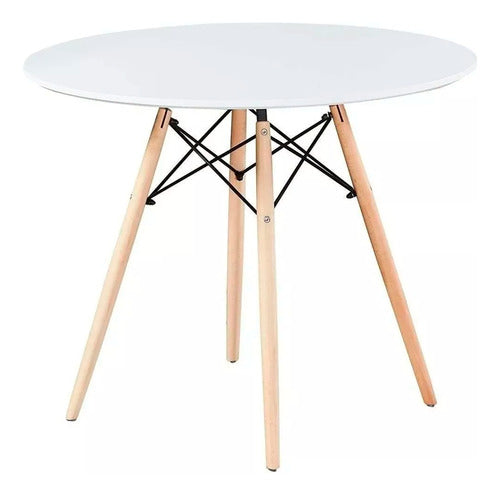 Web-Car Eames Round Table 80cm Nordic Style Lacquered MDF 1