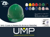 UMP Complete Green Safety Helmet (with Harness and Mask) 0