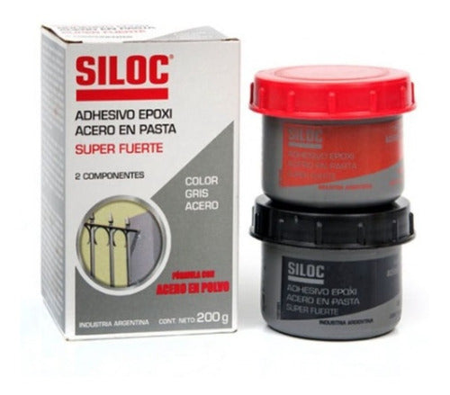 Siloc Adhesivo Epoxi En Pasta Siloc Acero 2 Componentes 200 Grs 0