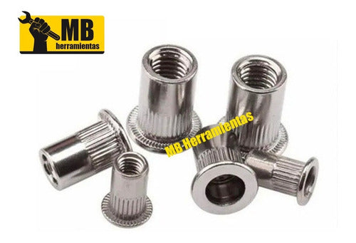 Eurotech Aluminum Ribbed Body Nut Rivets M12 X 25 1