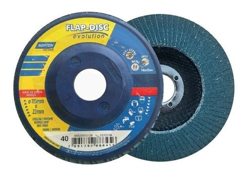 Norton Flap Disc Zicronio 60 Grain 115mm X 1u 0