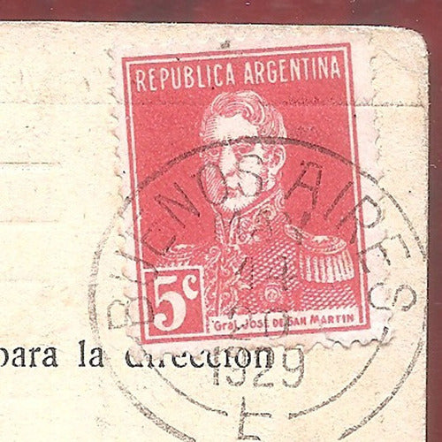 Argentina 1929 Sobre Circulado  Numero 44 1