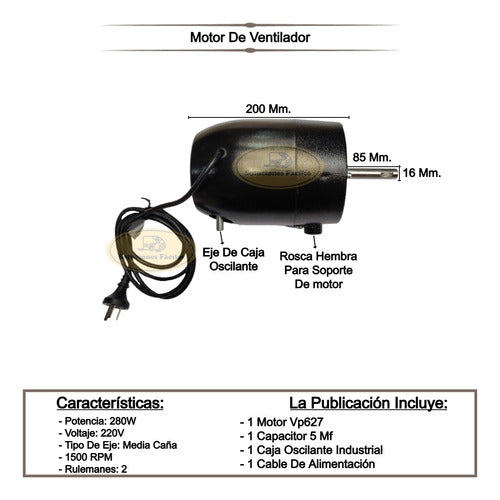 Industrial Fan Motor Durabrand DBPAR32 Original 1