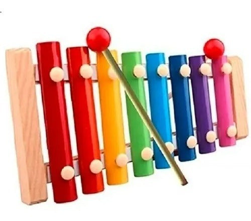 Kit De Percusión Infantil X5 Xilofon Maraca 1 A 3años Música 1