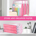 Caydo Pink Paper Organizer for Scrapbooking, Holds 30x30 cm 5