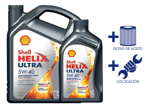 Cambio Aceite Shell Helix Ult 5w40 5l +fil Ac Ecosport 1.6, 0