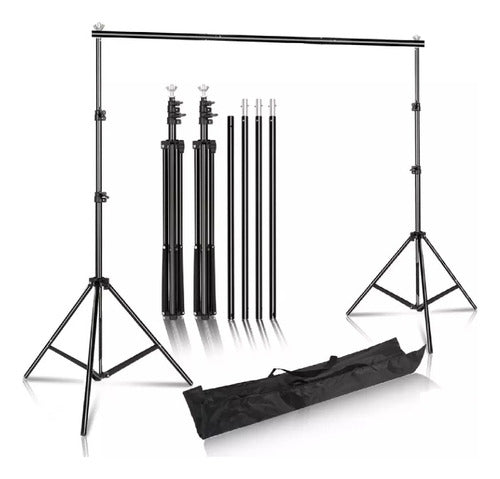 Professional 2m x 2m Chroma Key Photography Infinite Background Support Stand with Bag 0