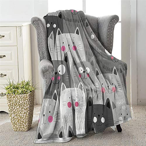 Colla Linda Cat Blanket for Girls and Women, Light and Soft 0