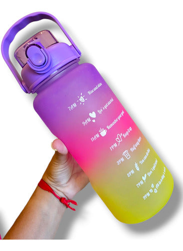 Set of 3 Motivational Sports Water Bottles with Time Tracker 77