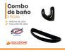 Bathroom Kit Wall Hook + Towel Rack Black Loza Daccord 1