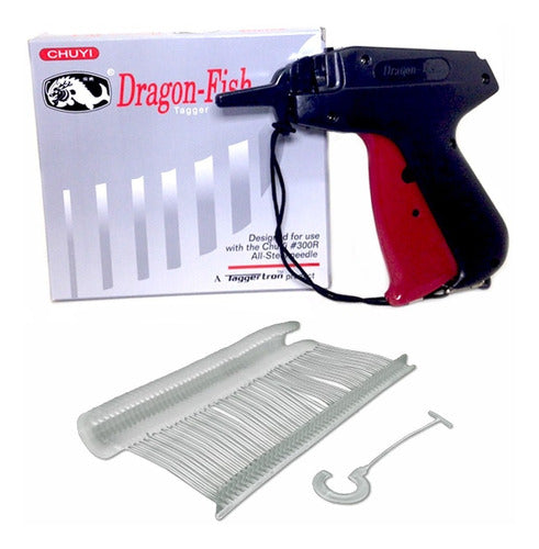 Dragon Fish Labeling Gun with 5000 Hook Pin Tags 35mm 0