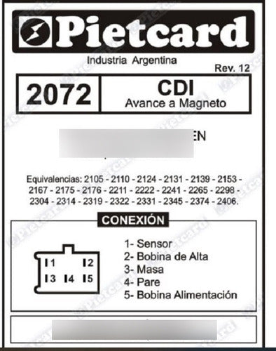 Pietcard Cdi Guerrero G 100 1