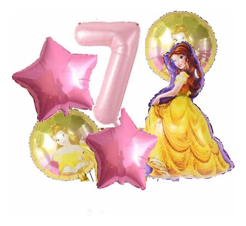 Metalizado Princess Belle and the Beast Balloon Set 0