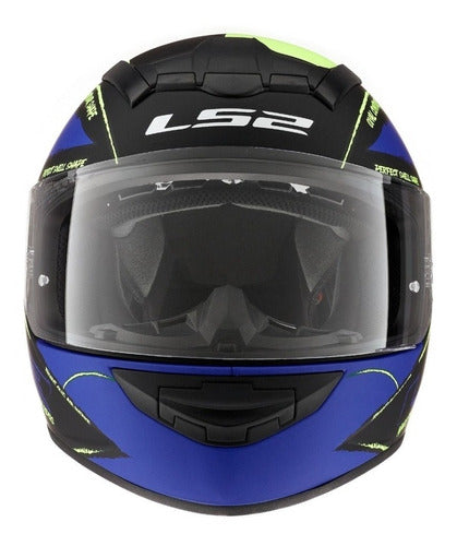 Casco Integral Ls2 352 Brush Matt Bla H-v Yell M Genamax 5