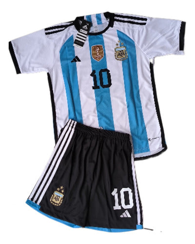 adidas Kids Argentina Local Messi 22/23 World Champion Qatar 2022 Set 0