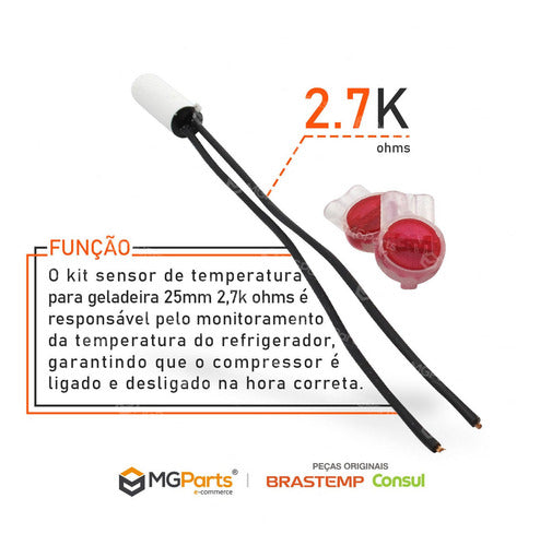 Kit Placa Controle E Sensor 2.7k Geladeira Consul Crd37 3