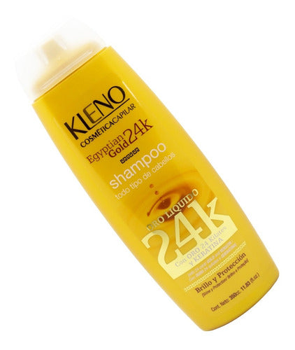 Kleno Egyptian Gold 24K Shampoo Brillo Y Proteccion 350ml 4