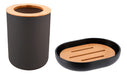 Bamboo Detachable Soap Dish and Toothbrush Holder Bathroom Set 3