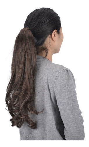 So.Sexy Light Brown Synthetic Wavy Curly Ponytail 1