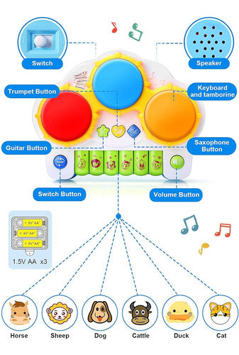 Kingsdragon Musical Light Keyboard for Babies, Educational Toy 3