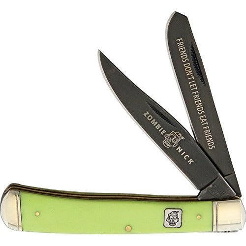 Cuchillo Nick Zombie, 2 Blade Trapper, Rr1452 Verde 0