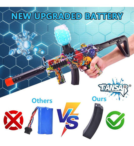 TANSAR Gel Blaster Gun GBN01L with 2 Batteries (1 Extra Battery) for Fun Shooting Games 5