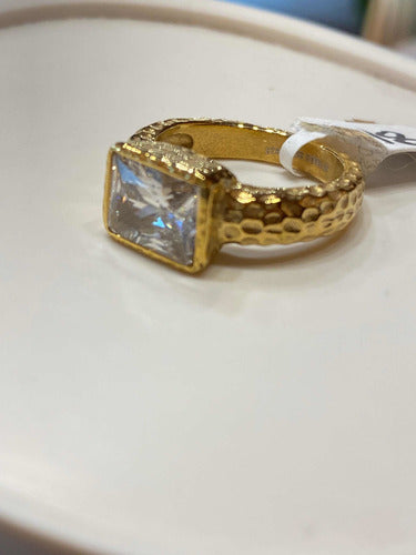 Luli Ring Plated in Gold with Brilliant Rectangular Zirconia 3