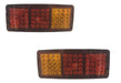 AN-708 Universal Rectangular Red/Amber LED Tail Lamps X2 0